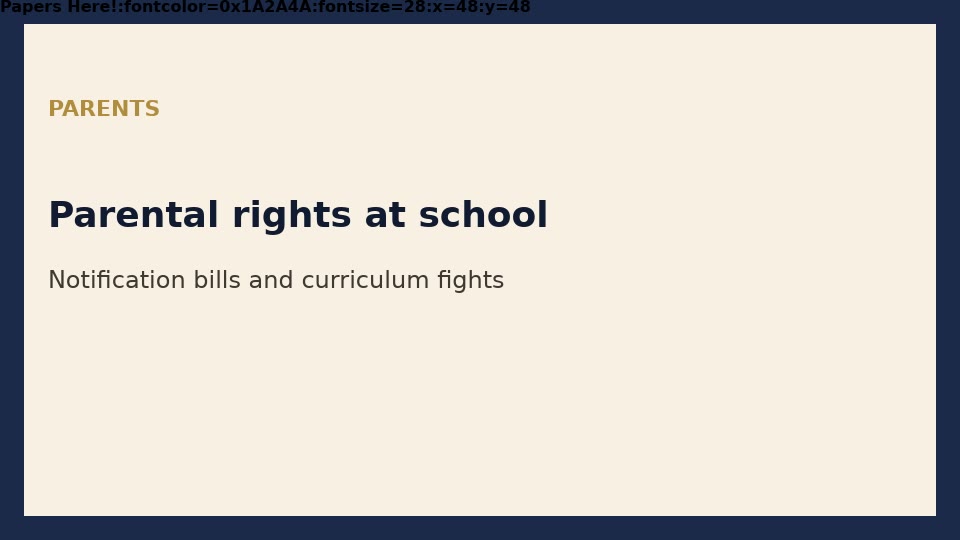 Parental rights at school